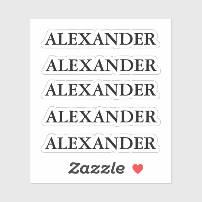 Several Names Multiple Name clear Back to School stickers | Zazzle