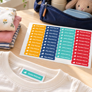 Multiple Name Whale Clothing Label