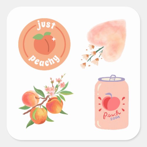 Multiple Peach Sticker Pack