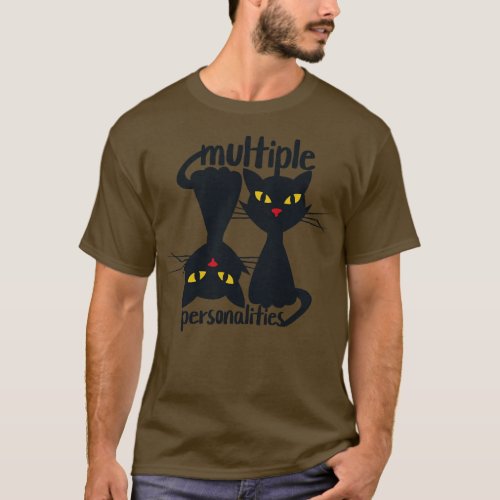 Multiple personalities funny cat T_Shirt
