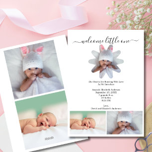 Multiple Photo Baby Boy or Girl Birth Announcement