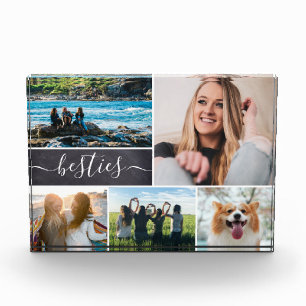 Multiple photo collage chalkboard Besties