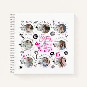Multiple Photo Daughter Birthday Gifts Notebook
