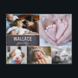 Multiple Photo Family Photo Collage Reunion Postcard<br><div class="desc">Send them a special postcard to let them know you're thinking of them with this Family photo collage. Personalize with your family name and multiple photos. Send a message of love and thoughtfulness. A beautiful keepsake for family reunions. Send it for the holidays, send it just because. Keep connected with...</div>
