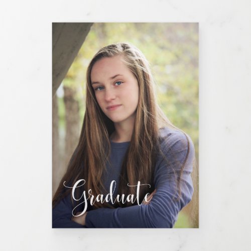 Multiple Photo Graduation Announcement Trifold