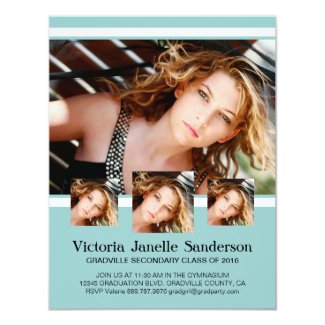 Multiple Photo Graduation Any Color Invitation