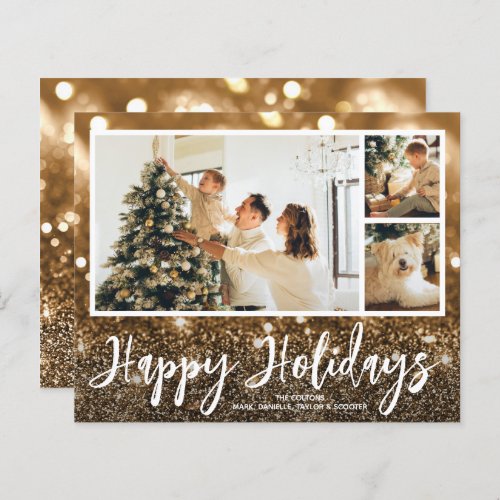 Multiple Photo Happy Holidays Budget Cards