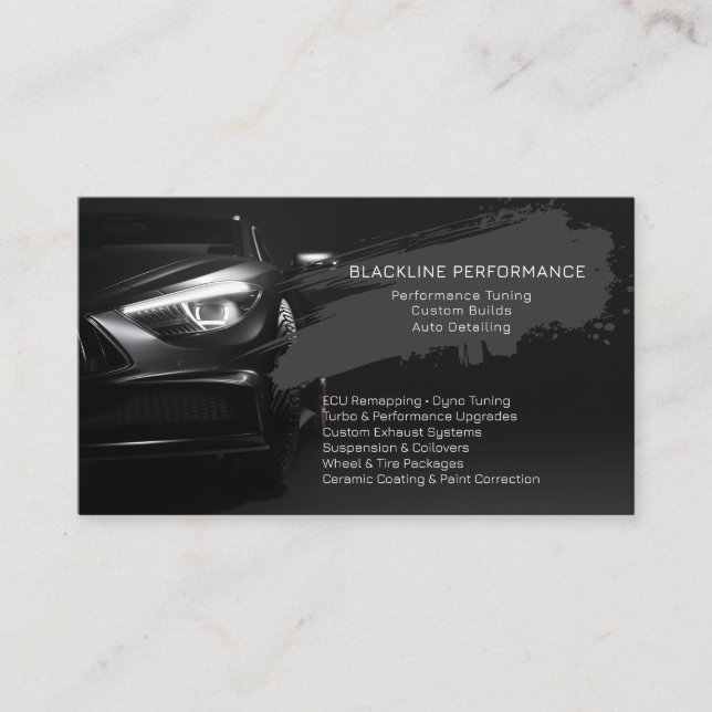 Multiple photos Auto Detailing Tuning Professional Business Card (Front)