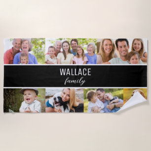 Multiple photos family Custom keepsake Beach Towel