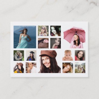 Multiple Photos In Grid Any Business Photography Business Card by PartyHearty at Zazzle