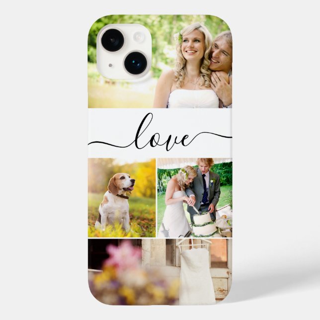 Multiple photos love script newlywed bride  Case-Mate iPhone case (Back)