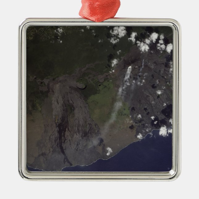 Multiple plumes blow toward the south-southwest metal ornament (Front)