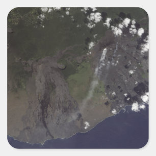 Multiple plumes blow toward the south-southwest square sticker