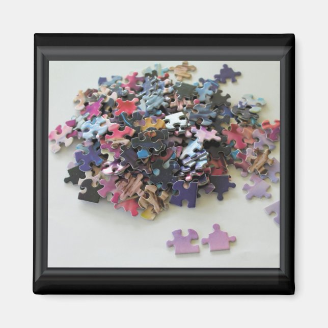 Multiple puzzle colorful puzzle pieces magnet (Front)