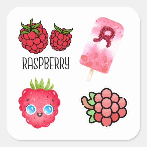 Multiple Raspberry Sticker Pack