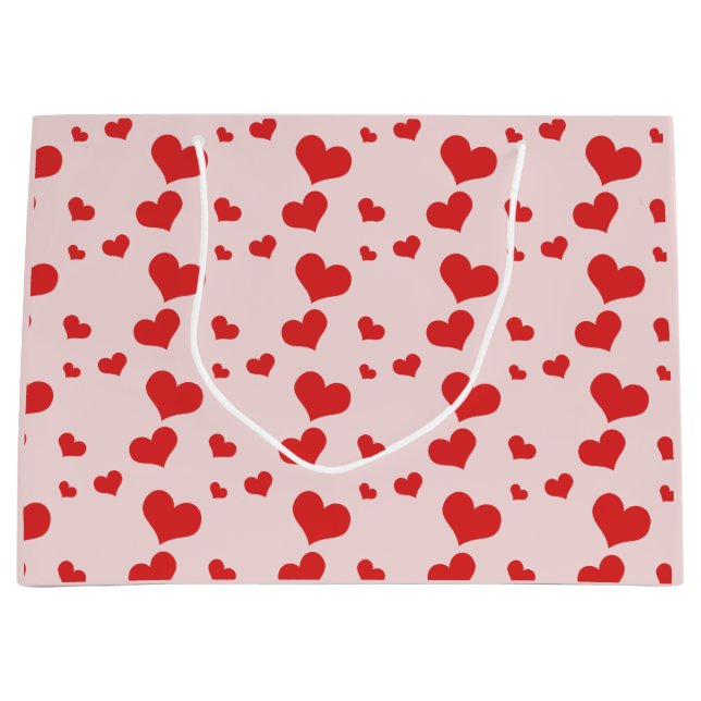 Multiple red hearts on a cute gift bag (Front)