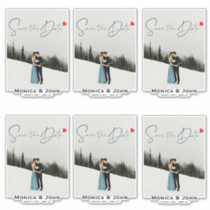 Multiple Save the Date Photo Personalized Sticker