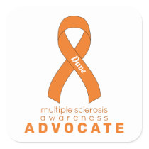 Multiple Sclerosis Advocate White Square Sticker