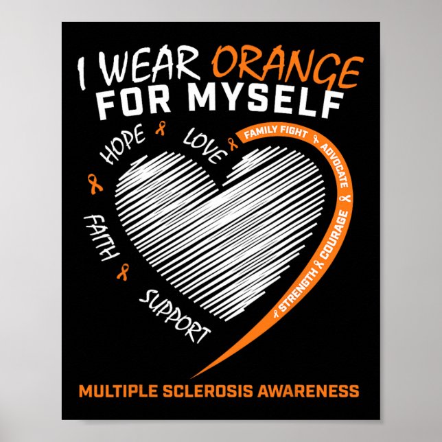Multiple Sclerosis Apparel Women Men Ms Awareness  Poster (Front)