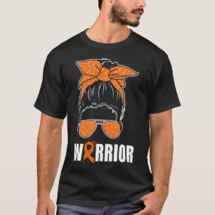 Multiple Sclerosis Awareness A Messy Bun MS Warrio T-Shirt