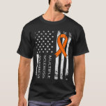 Multiple Sclerosis Awareness American Flag Retro T-shirt at Zazzle