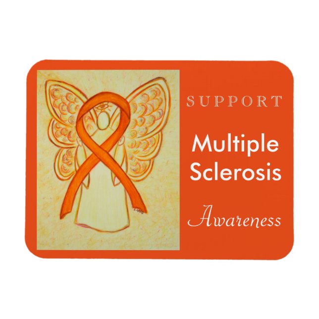 Multiple Sclerosis Awareness Angel Custom Magnet (Horizontal)