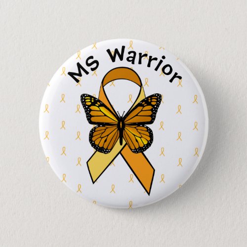 Multiple Sclerosis Awareness Butterfly Button