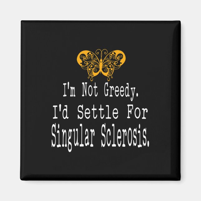 Multiple Sclerosis Awareness Butterfly Support Gif Magnet (Front)
