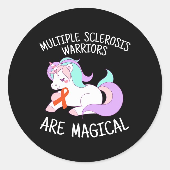 Multiple Sclerosis Awareness  Classic Round Sticker (Front)