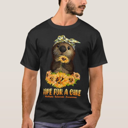 Multiple Sclerosis Awareness Ferret Hope For A Cur T_Shirt