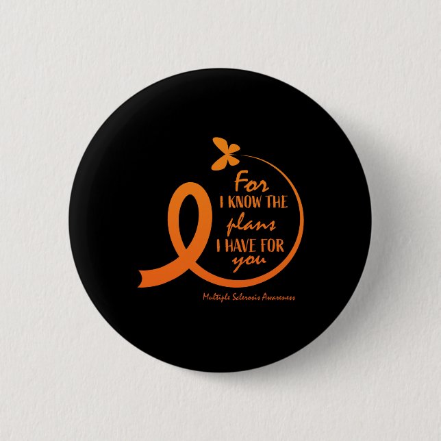 Multiple Sclerosis Awareness Gift Christian Bible  Button (Front)