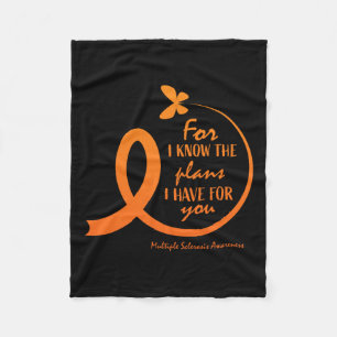 Multiple Sclerosis Awareness Gift Christian Bible Fleece Blanket