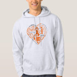 Multiple Sclerosis Awareness Heart Words Hoodie