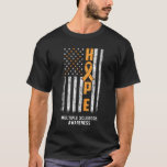 Multiple Sclerosis Awareness Hope American Flag T-shirt at Zazzle