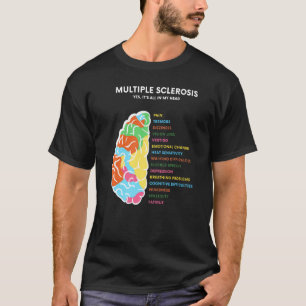 Multiple Sclerosis Awareness Its All In My Head Ms T-Shirt