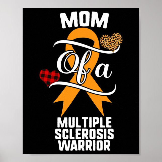 Multiple Sclerosis Awareness Leopard Buffalo Plaid Poster (Front)
