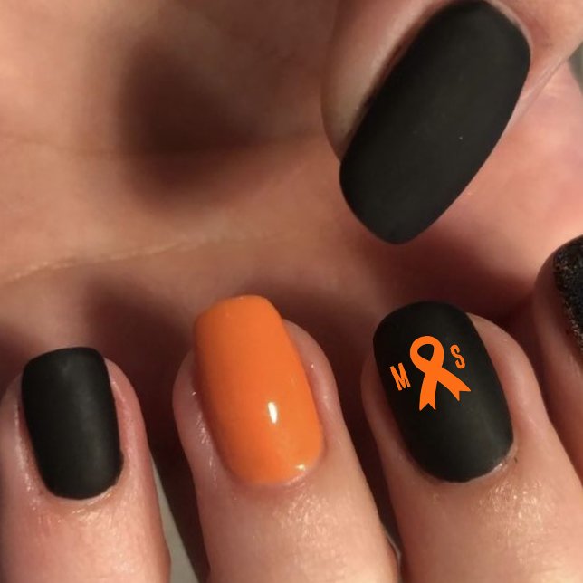Multiple Sclerosis Awareness Minx Nail Art (Creator Uploaded)