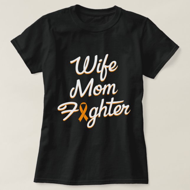 Multiple Sclerosis Awareness Mom Wife Fighter MS W T-Shirt (Design Front)