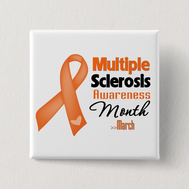 Multiple Sclerosis Awareness Month Pinback Button (Front)