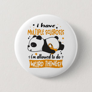 Multiple Sclerosis Awareness Month Ribbon Gifts Button