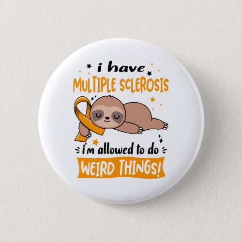 Multiple Sclerosis Awareness Month Ribbon Gifts Button