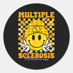 Multiple sclerosis awareness ms awareness support classic round sticker