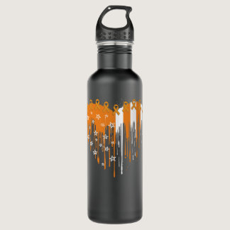 Multiple Sclerosis Awareness MS Leukemia Heart Pai Stainless Steel Water Bottle