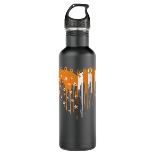 Multiple Sclerosis Awareness MS Leukemia Heart Pai Stainless Steel Water Bottle