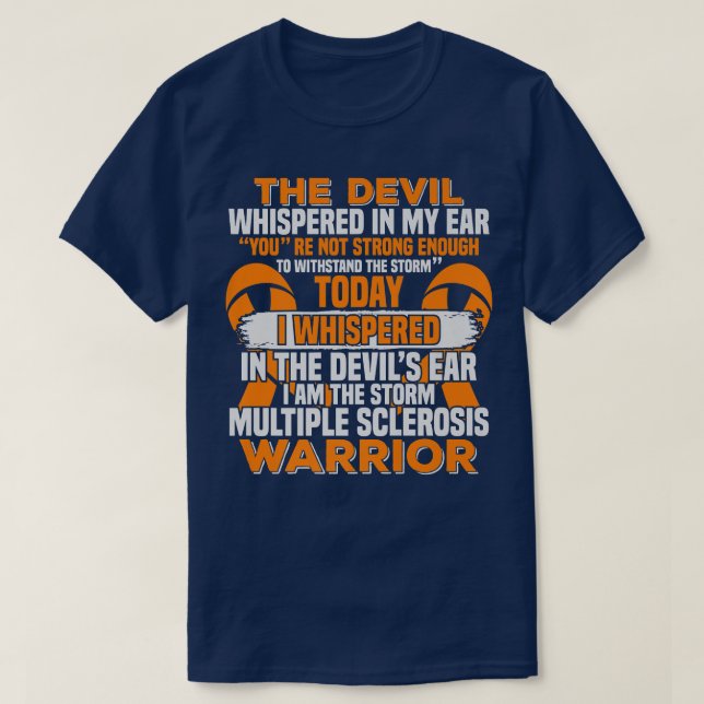 Multiple Sclerosis Awareness MS Orange Ribbon Men  T-Shirt (Design Front)