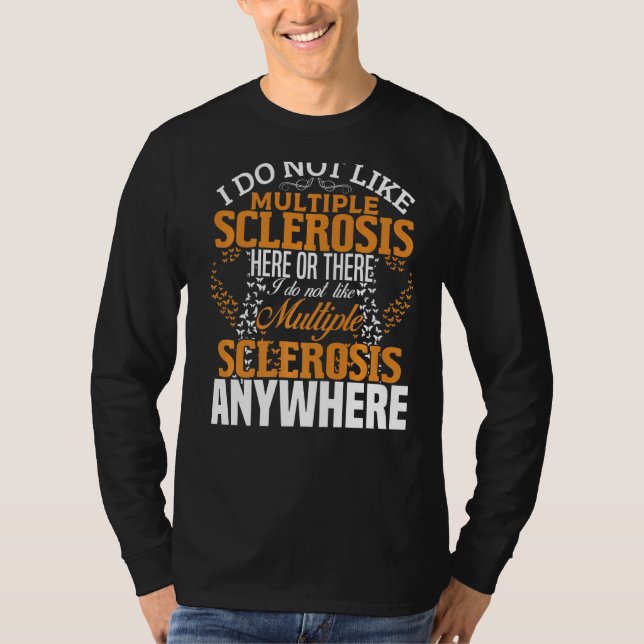Multiple Sclerosis Awareness Ms Orange Ribbon Wome T-Shirt (Front)