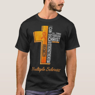 Multiple Sclerosis Awareness MS Ribbon Christian C T-Shirt