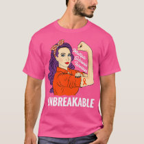 Multiple Sclerosis Awareness MS Warrior Unbreakabl T-Shirt