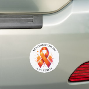 Multiple Sclerosis Awareness Ribbon Car Magnet
