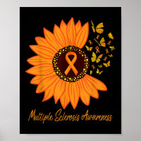 Multiple Sclerosis Awareness Ribbon Flower Ms Butt